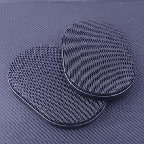 DWCX Universal 2Pcs Black Car Audio Speaker Cover Steel Mesh Grill Decorative Circle