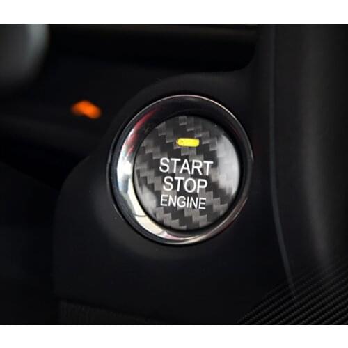 Carbon fibre Car Engine START Button Cover STOP Switch Accessories Key Decor for Mazda CX3 CX4 CX5 CX8 Axela MX-5 Atenza