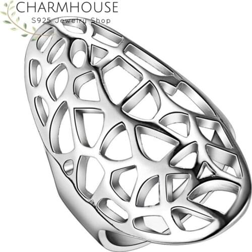 Pure 925 Silver Rings For Women Exquisite Long Finger Ring Size 6/7/8/9 Wedding Band Anillo Engagement Vintage Jewelry