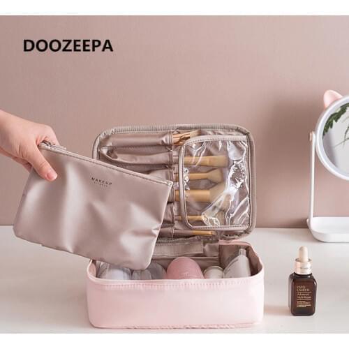 Beautician Makeup Bags Women Travel Cosmetic Bag Soft Toiletry Bag Organizer Makeup Handbag Waterproof Beauty Pouch necessaire