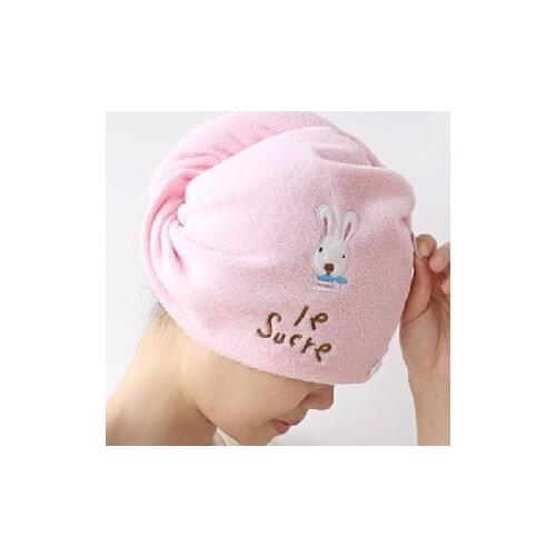 Microfibre After Shower Rabbit Hair Drying Wrap Womens Girls Ladys Towel Quick Dry Hair Hat Cap Turban Head Wrap Bathing Tools