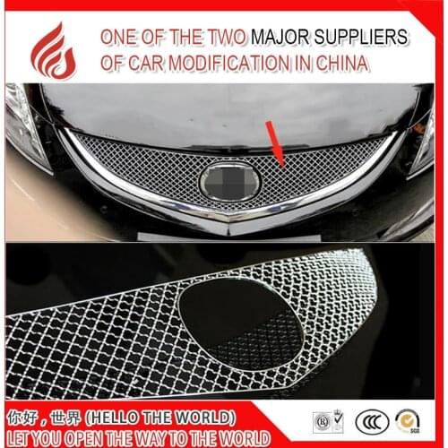 Stainless steel modification car front grille racing grills grill cover trim for Mazda 6 Core-wing 2009 2010 2011