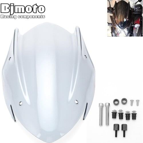 BJMOTO Motorcycle ABS Plastic Windscreen For Suzuki GSX-S750 GSXS750 2017 2019 2018 2020 Motorbike Windshield Wind Deflectors