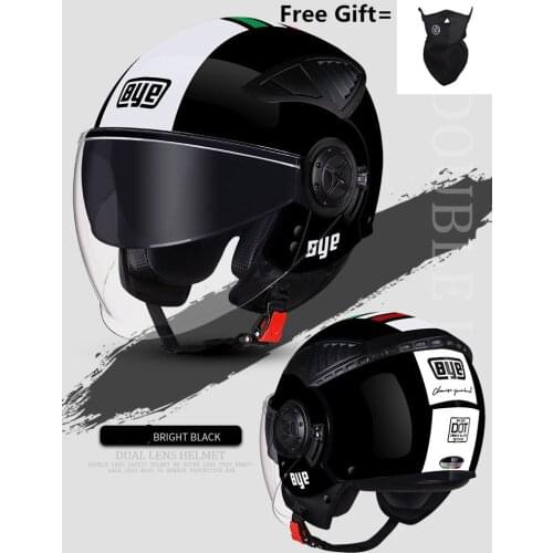 HOT SELL Motorcycle double lens Helmet open moto helmets ECE approved casco moto Racing motocross sun visor Helmet