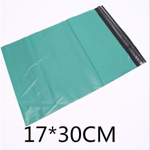 Wholesale 17*30CM Green Self-seal Poly Bag Plastic Mailing Envelope Courier Destructive Mailer Bags