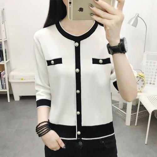 Autumn Spring Style Women Knitted Pullover Tops Lady Casual Turn-down Collar Knitted Pullover Sweater ZZ0961