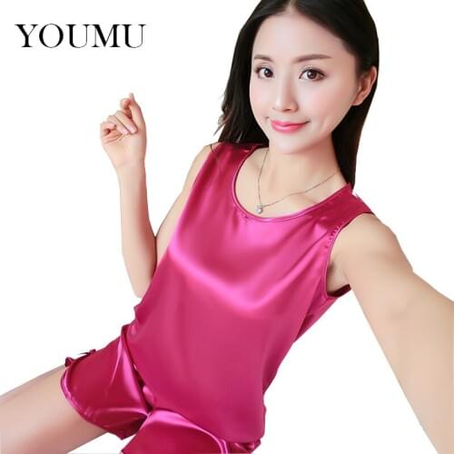Womens Summer Oversized Pajama Sets Sleeveless Tops Shorts Sexy Cool Sleep Wear Nightwear Lingerie Casual Multi Colors 912-294