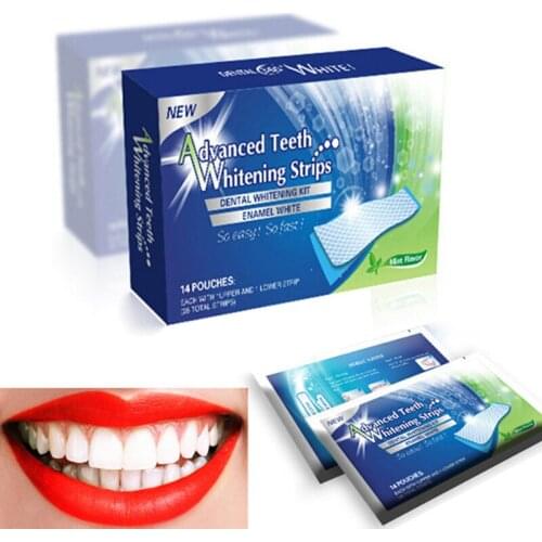 White Teeth Whitening Strips Professional White Tooth Dental Whitening Strips Effective Removal Oral Hygiene Clean Teeth Care