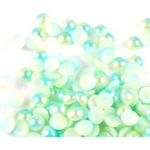 1000Pcs 3mm mixed color Half Round ABS Imitation Pearl for jewelry making Fake Flat Back for Scrapbook Craft Y0701-3X