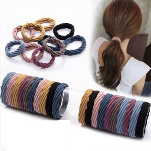 10PCS Women Girls Basic Elastic Hair Bands Tie Gum Scrunchie Ponytail Holder Rubber Bands Fashion Hair Accessories