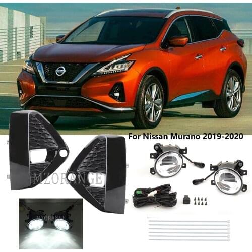 LED Headlights foglight For Nissan Murano 2019-2020 Bumper cover Switch Fog Lights drl day lights Driving Lamps kits