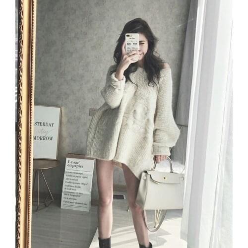 New Winter Sweater Women Pullover Girls Tops Vintage Long Sleeve Autumn Elegant Female Knitted Outerwear Warm Oversize Sweater