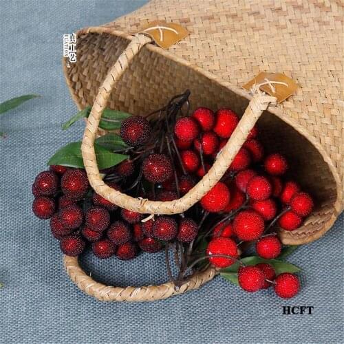 Home hotel cafe store shop decoration faux red bayberry myrica rubra waxberry bunches Artificial Simulation fake fruit props