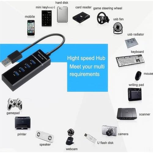 USB3.0 4in1 HUB HUB Computer USB Multi-interface Splitter USB Splitter One Charging for Macbook#p3