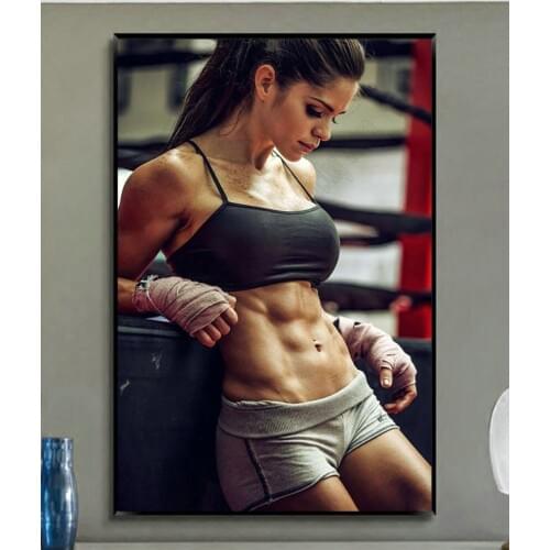 W356 Michelle Lewin Bodybuilder Trend Fashion Silk Fabric Wall Poster Art Decor Sticker Bright Christmas Gift