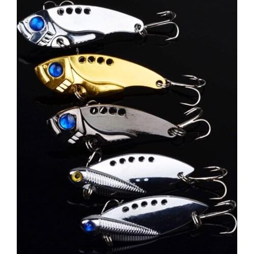 1Pcs Metal VIB Lures 5cm 11g Vibratory Spoon Baits Fishing Baits Bass Artificial bait cicada lure vib lure Bass Pike