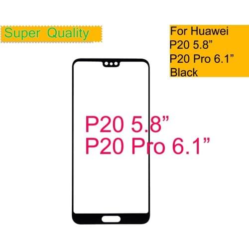 10Pcs/lot For Huawei P20 / P20 Pro Touch Screen Front Glass Panel TouchScreen LCD Outer Display Lens P20 Front Glass P20PRO