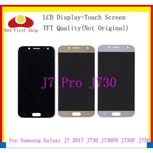 10Pcs/lot TFT LCD For Samsung Galaxy J7 Pro 2017 J730 J730F LCD Display with Touch Screen Digitizer Assembly Brightness Control