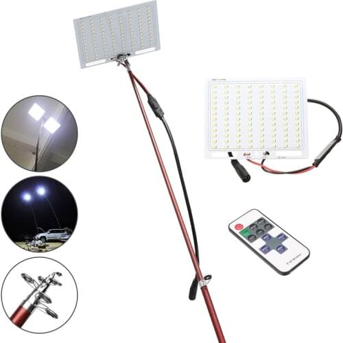 12V LED 4M Telescopic Fishing Rod Outdoor Lantern Camping Lamp Light Night Fishing Road Trip