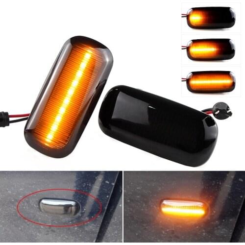 2xFor Audi A3 S3 8P A4 S4 RS4 B6 B7 A6 S6 RS6 C6 05-08Dynamic Turn Signal Light LED Side Marker Fender Sequential Indicator Lamp