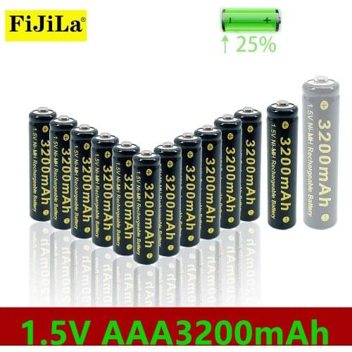 4-20 PCS New 1.5V AAA NI MH Rechargeable AA Battery Alkaline 3200mAh For Torch Toys Clock MP3 Player Replace Ni-Mh Battery