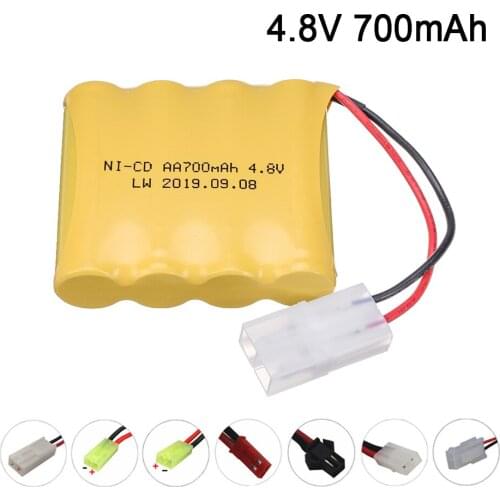 4.8v Ni-cd Battery For Rc toys Cars Tanks Robots Boats Guns 700mah 4.8v Rechargeable Battery 4* AA Battery Pack Tamiya plug 1Pcs