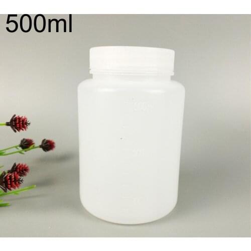 500ml Plastic Laboratory Bottle Chemical Lid Transparent Empty Storage Container Hot