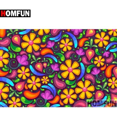 HOMFUN Full Square/Round Drill 5D DIY Diamond Painting "flower" Embroidery Cross Stitch 5D Home Decor A16235