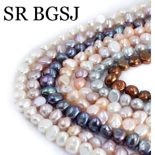 Free Shipping 7-8mm Baroque Potato Natural Pearl Freshwater Loose Diy Jewelry Making Beads 14inch