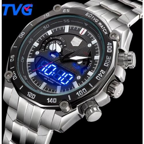 Men Watch reloj hombre Top Brand Tvg Watches Dual Display Fashion Sport Watches For Men Military Army Mens Watches relojes
