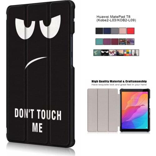 Flip PU Leather Case For Huawei MatePad T8 8.0 inch 2020 Painted Cartoon Flower Cases Stand Cover Shell Kobe2-L03 KOB2-L09 +film