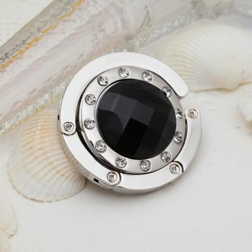 By dhl 200pcs practical Portable Folding Handbag Hook Holder Table Desk Hanging Clip Multi-color Bag Hanging Hook