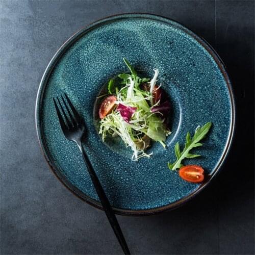 European Creative Personality Ceramic Western Pasta Dish Soup Dish Straw Hat Dessert Plate Kitchen Dinnerware Home Deep Dish