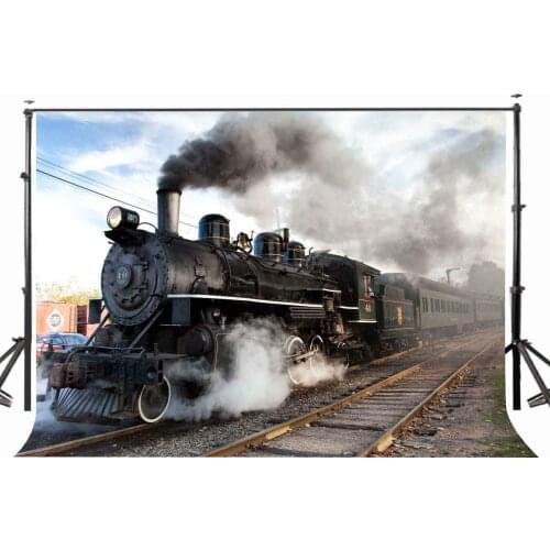 7x5ft Backdrop Old Steam Train Backdrop Photography Background Studio Props
