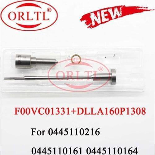 ORLTL Nozzle DLLA160P1308 0433171817 valve F00VC01331 Common Rail injector repair kits for 0445110216 0445110161 0445110164