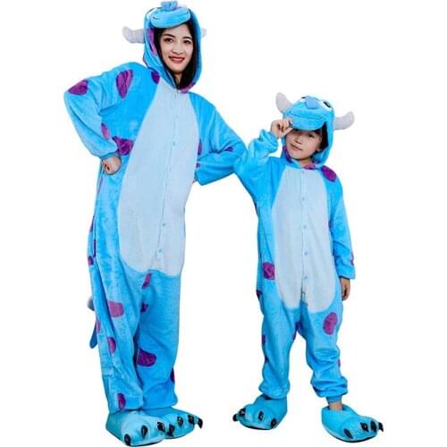 Hot Onesies Cosplay Costume Party Jumpsuits Christmas light blue home clothes parent-child spring autumn winter cartoon pajamas