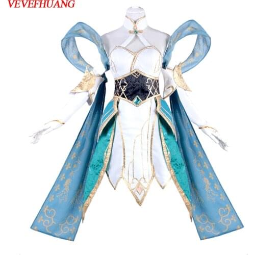 VEVEFHUANG Irelia LOL Cosplay Divine Sword Kосплей Costume Dress Female Halloween Xmas Christmas Dancer Party Uniform Outfits