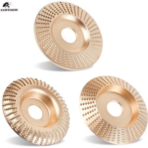 Round Wood Angle Grinding Wheel Wood Carving Disc Angle Grinder Carbide Coating 22mm Bore Shaping Sanding for Wood Cutting