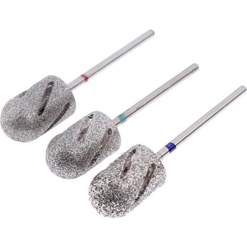 3 Size Manicure And Pedicure Drill Callus Clean Cuticle Lathe Nail Drills Bits For Foot Care Tool Nail Accessories And Tools