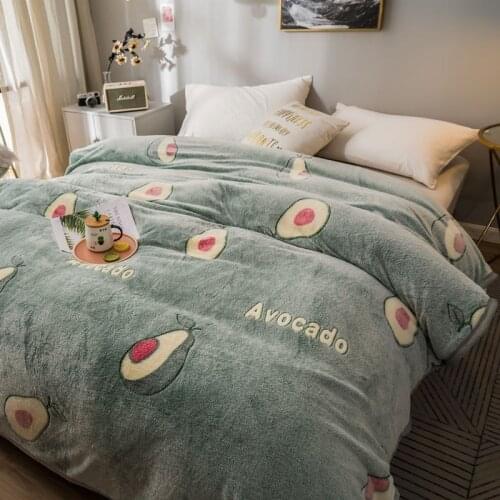 Cute Warm Blankets Winter Fluffy Nap Beds Sofa Blanket Flannel Throw Blanket