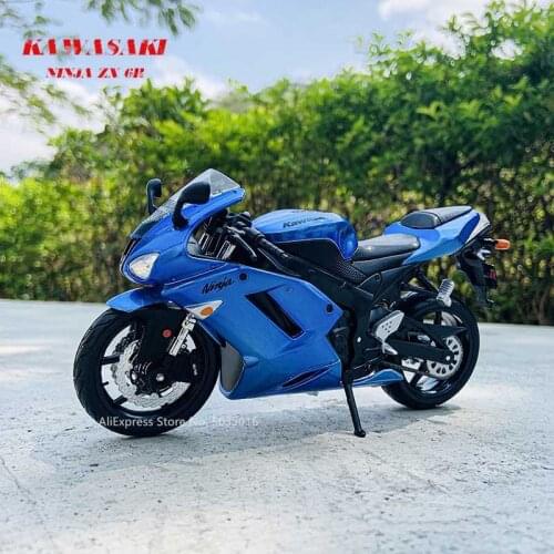 Maisto 1:12 Kawasaki Ninja ZX-6R simulation alloy motocross authorized motorcycle toy car Collecting gifts Die casting model