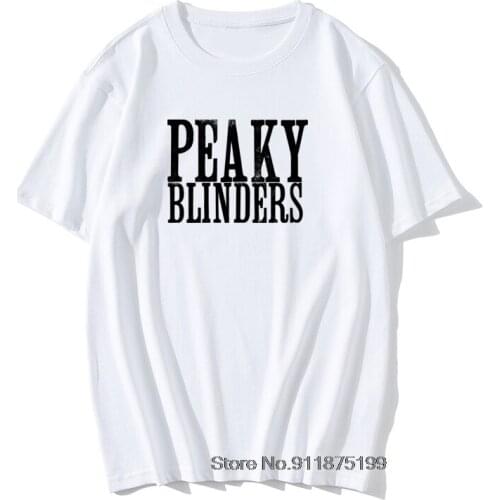 Mens Peaky Blinders T-Shirts Arthur Thomas Shelby Novelty Vintage Short Sleeve Tops 100% Cotton Tees Big Size T Shirt