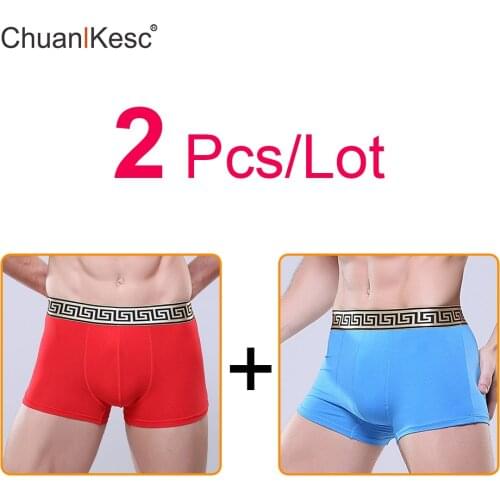 Mens Boxer 95% Cotton Pants Casual Underwear Sports Shorts Dry And Breathable 2020 Popular Manufacturers Direct Sales 2 Pcs/Lot