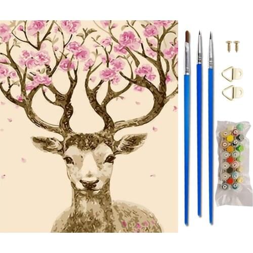Oil Painting Giraffe Kits Drawing Canvas HandPainted DIY Pictures By Numbers Christmas Gift Art Home Decoration