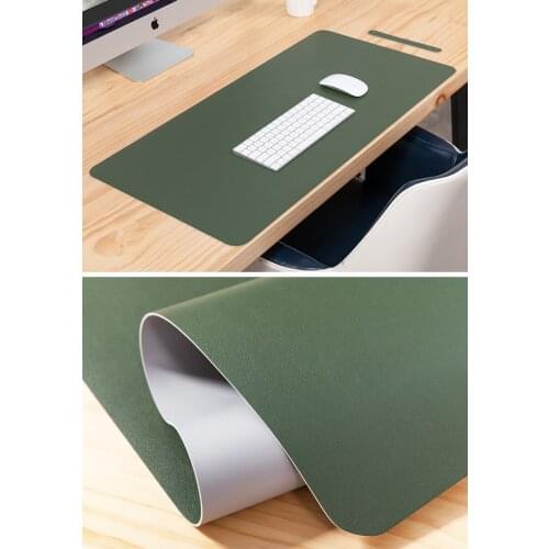 New Oversized Mouse Pad PVC or Plush Leather Gaming Mouse Pad Laptop Desk Pad with Storage Rope