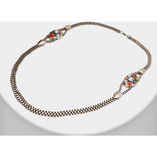 M48 RISPADA Bohemia Colourful Stone Cystal Necklce For Women Gift Jewelry Accessories