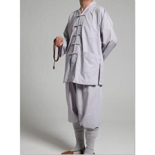 Festival costume Top quality Summer&Spring cotton Buddhist Monk short flown uniform Buddhism robes gown clothing sets unisex