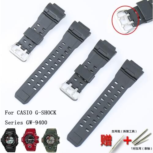 Watch accessories pin buckle resin strap for Casio G-SHOCK series GW9400 men sports breathable waterproof rubber silicone strap