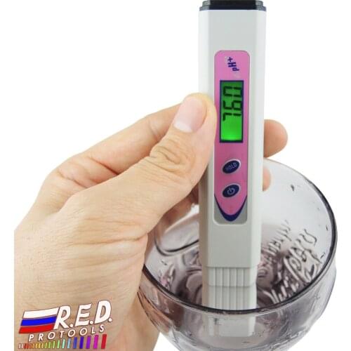Pen-type PH Meter Digital Water Quality Tester, 0~14pH for Hydroponics Aquarium Pool Wine Cola Urine Water Tank with Clear LCD