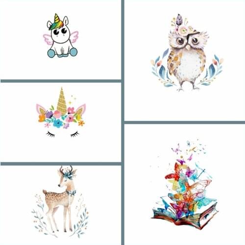 Cute Heat Patch Iron On Transfer Anime Stickers Patches Washable For T-Shirt Hoodies Clothing Patch Applique Vinyl Heat Patch